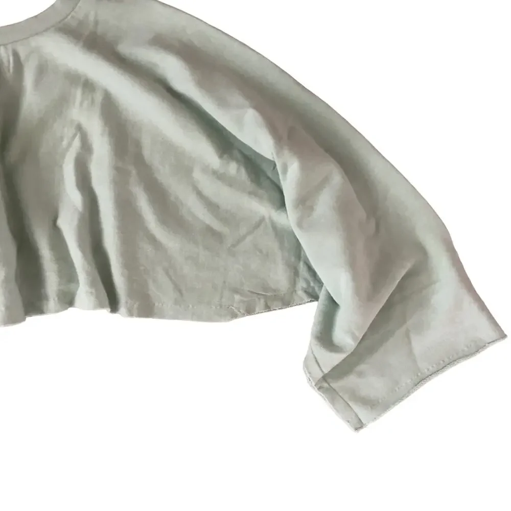 Niyama Sol Kimono Cropped Sweatshirt Athletic Yoga Mint Medium New - Picture 9 of 9